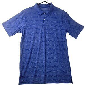 Izod Boys Blue  XL 18-20 Striped Polo Shirt Short Sleeve Golf Logo